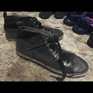 COACH - Black/Textured High Top Tennis Shoes (8.5)